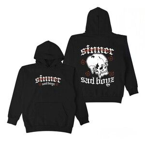 New Sad Boyz X Junior H  Disfruto lo malo DLM Sinner Hoodie Size XL